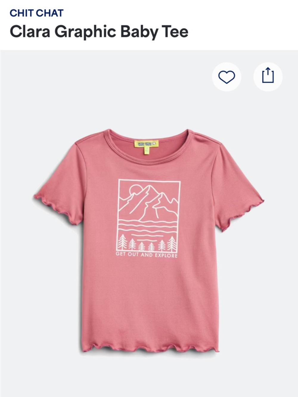 Dusty Rose 'Get Out and Explore' Short Sleeve Tee